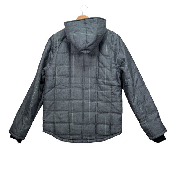 Monster Energy Official Jacket Men's Gray Full Zip Puff Winter Snow Ski Hooded S - Picture 2 of 5